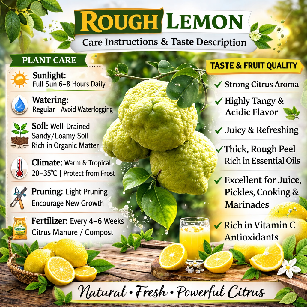 Rough Lemon Plant Live Nimbu Tree Kagzi Lemon Citrus Limon Fruit Plant