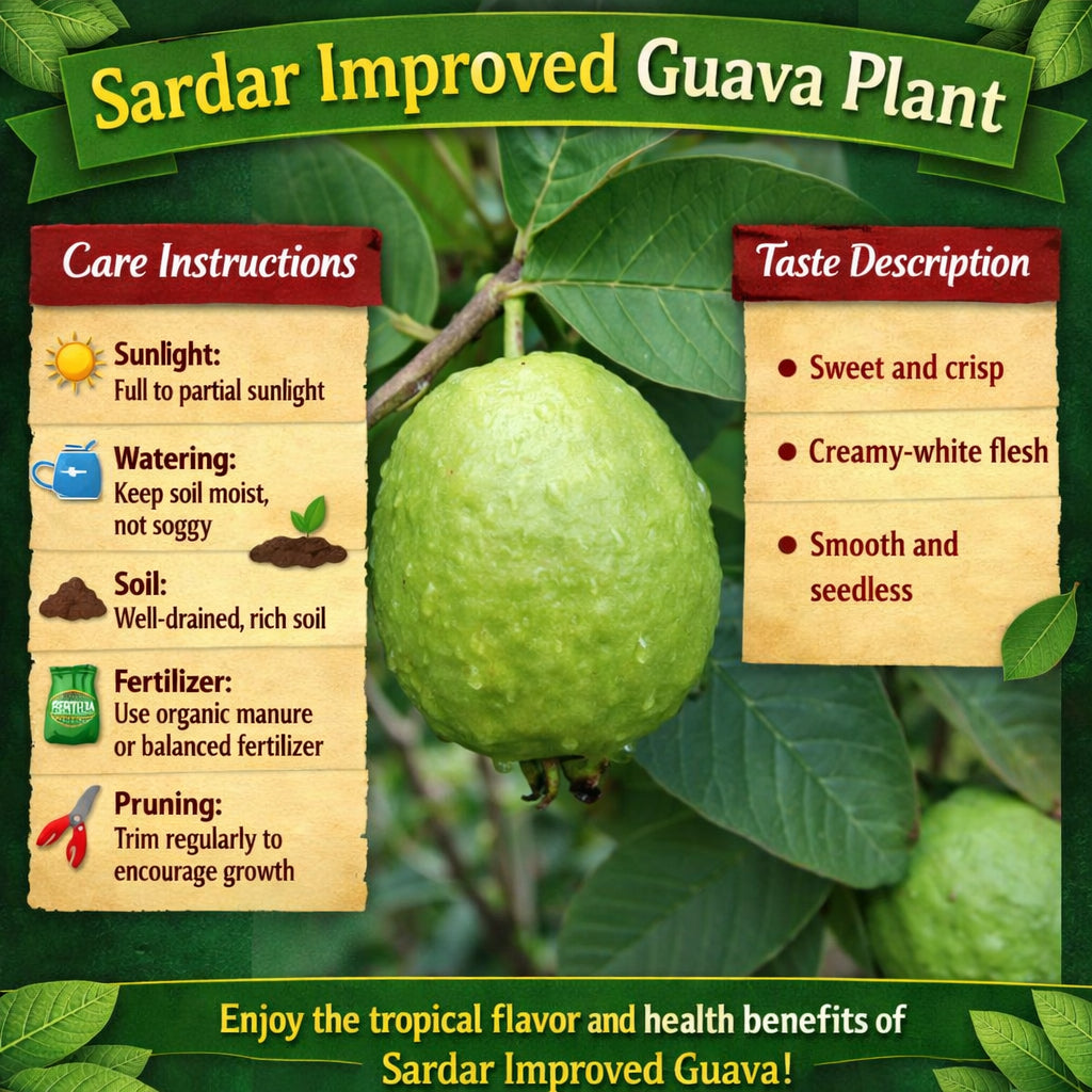 Sardar Improved Guava Air Layered Healthy Fruit Plant