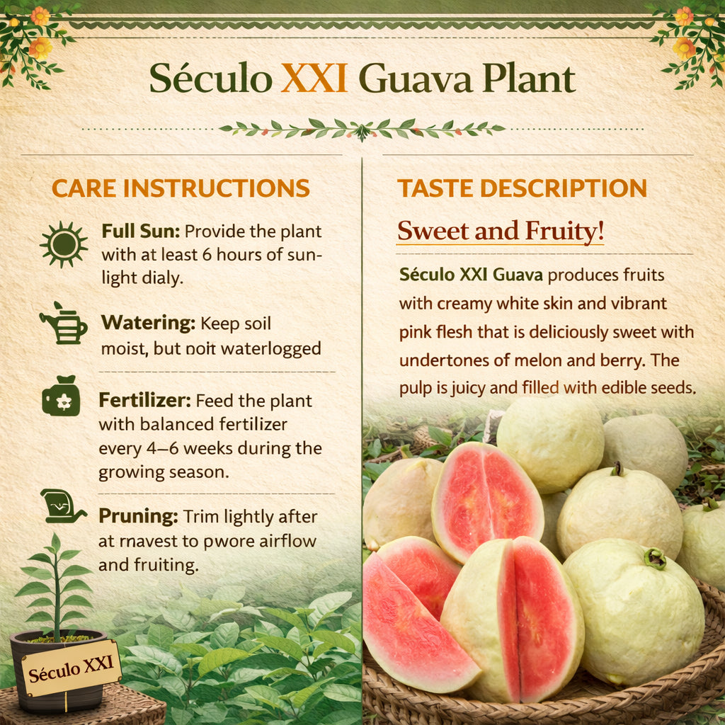 Século XXI Guava Air Layered Healthy Fruit Plant
