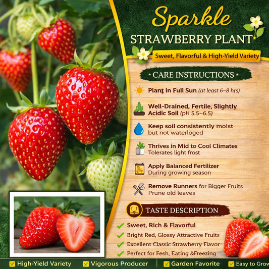 Sparkle Strawberry Healthy Sweet Home Garden Kitchen Garden Terrace Balcony Fruit Plant