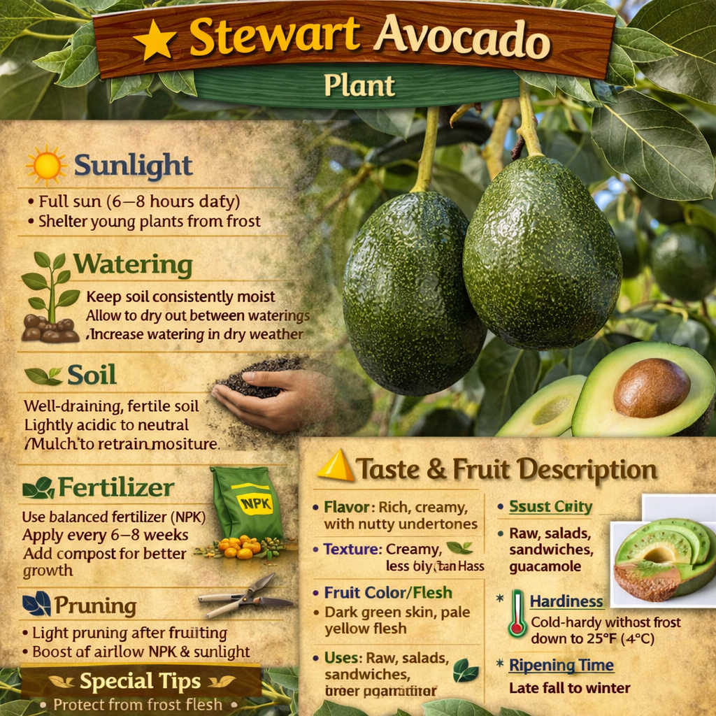 Stewart Avocado Grafted Healthy Fruit Plant