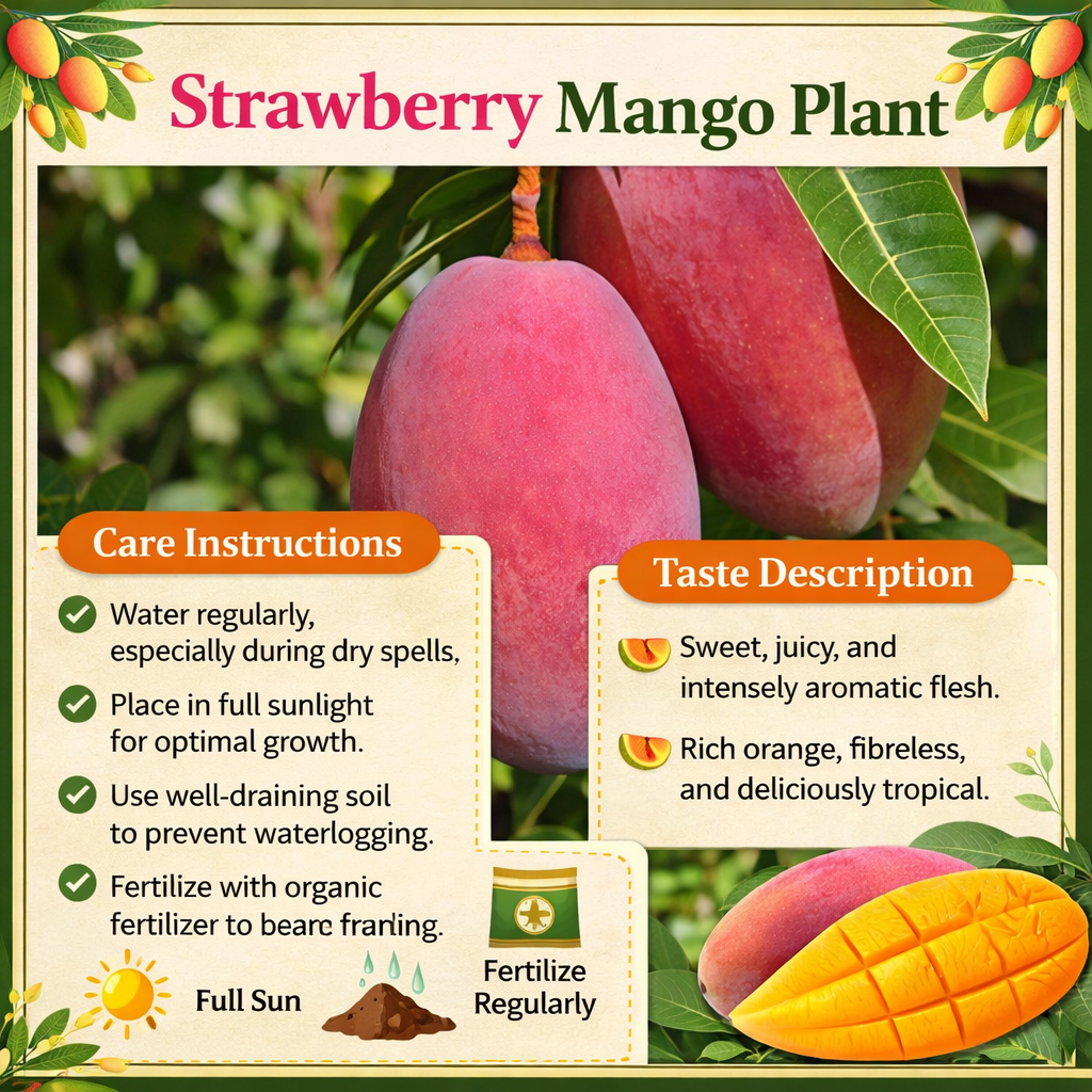 Strawberry Mango Aam Grafted Healthy Fruit Plant