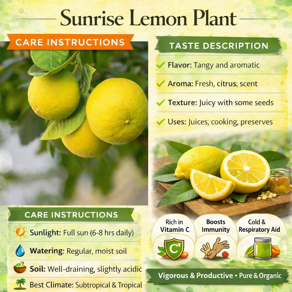 Sunrise Lemon Plant Live Nimbu Tree Kagzi Lemon Citrus Limon Fruit Plant