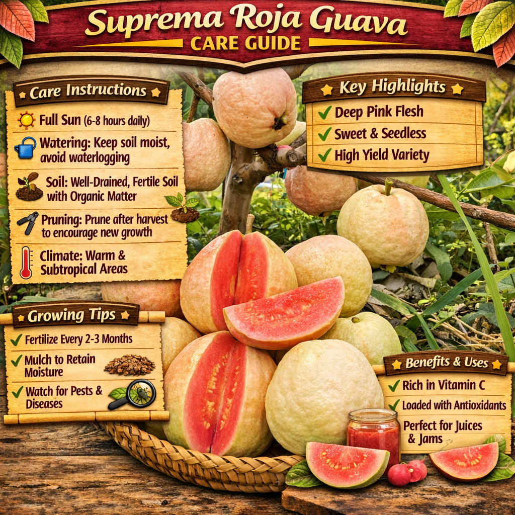 Suprema Roja Guava Air Layered Healthy Fruit Plant