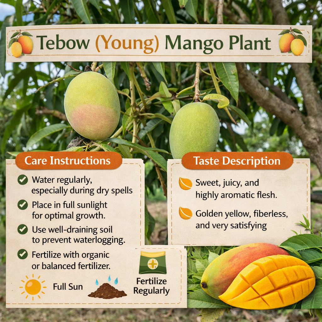 Tebow (Young) Mango Aam Grafted Healthy Fruit Plant