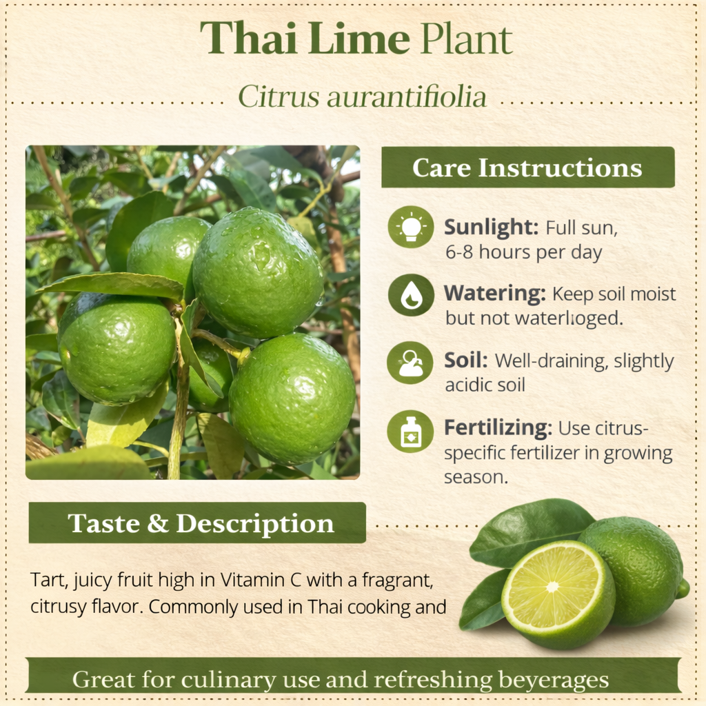 Thai Lime Plant Live Nimbu Tree Kagzi Lemon Citrus Limon Fruit Plant