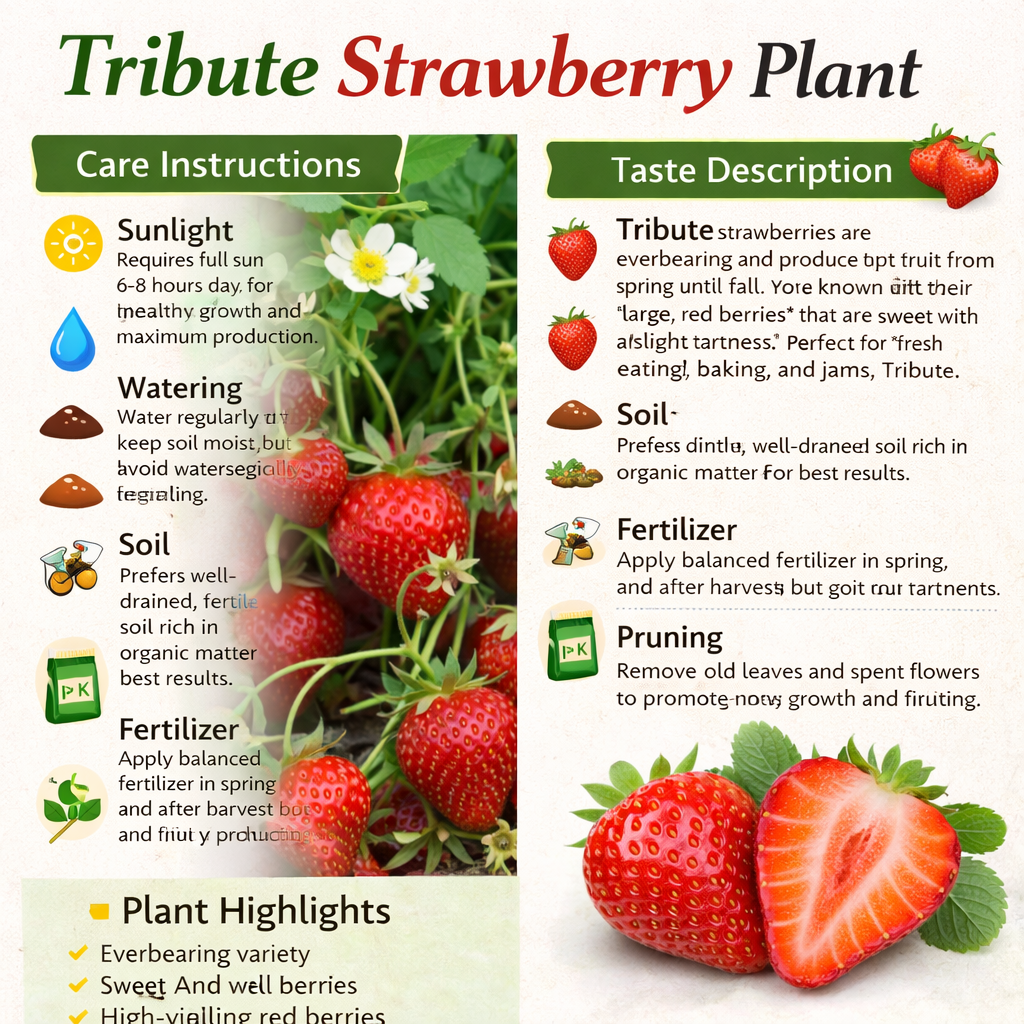 Tribute Strawberry Healthy Sweet Home Garden Kitchen Garden Terrace Balcony Fruit Plant
