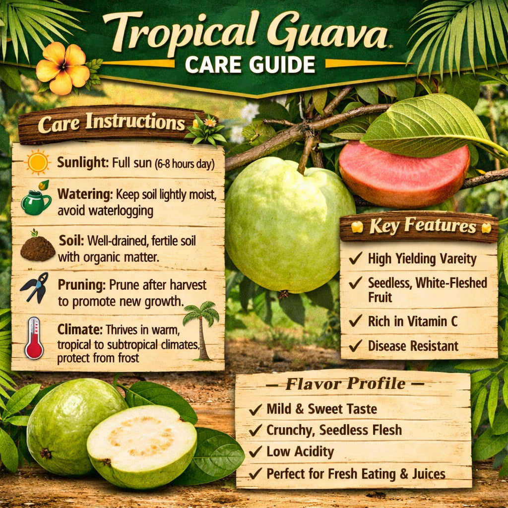 Tropical Guava Air Layered Healthy Fruit Plant