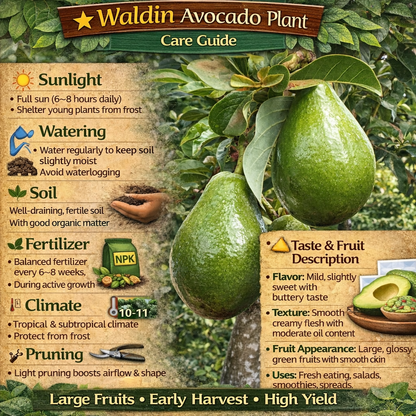 Waldin Avocado Grafted Healthy Fruit Plant