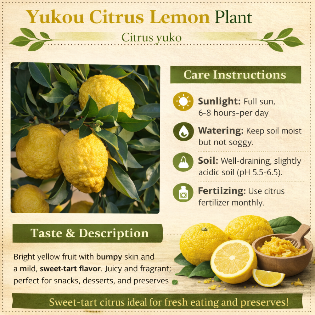 Yukou Citrus Lemon Plant Live Nimbu Tree Kagzi Lemon Citrus Limon Fruit Plant