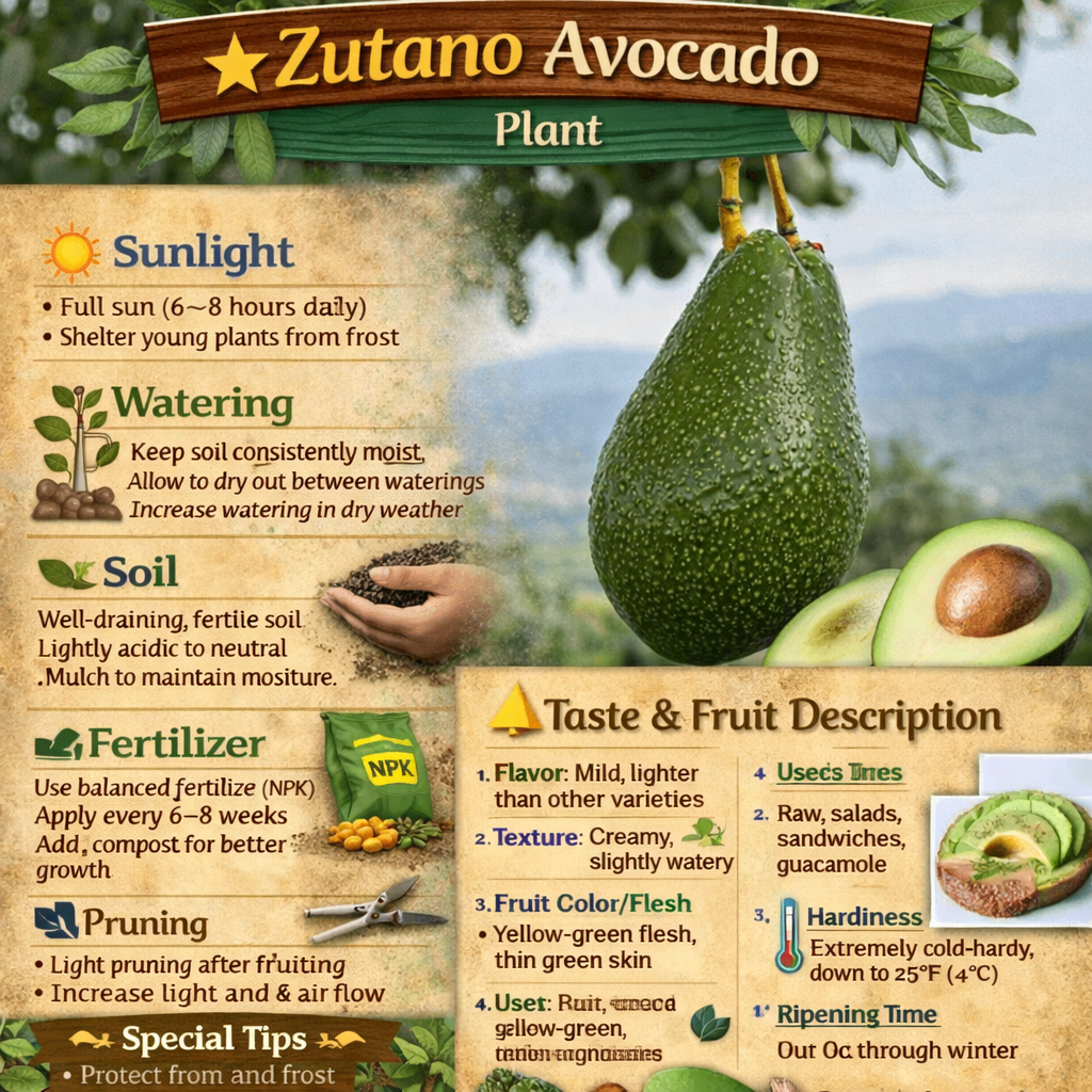 Zutano Avocado Grafted Healthy Fruit Plant