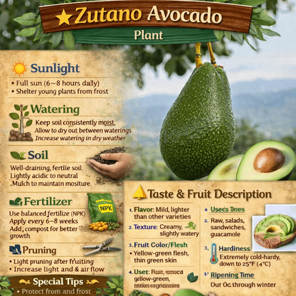 Zutano Avocado Grafted Healthy Fruit Plant
