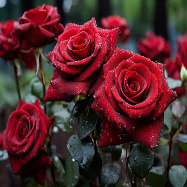 Deep Red Rose Fragrant Flower Plant